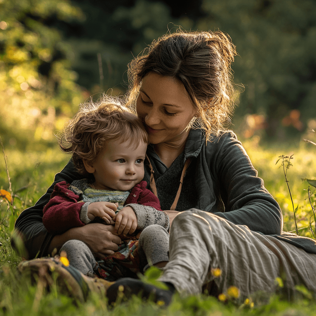 meine_pira_Frau_sitzt_mit_ihrem_Kindern_alter_ca_4jahre_im_Gras_36e8c6ba-37c8-4094-bfd2-64f25789e966